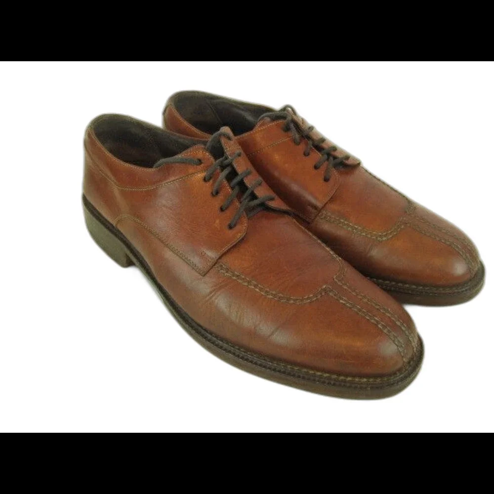 Mens COLE HAAN Country (Brazil) Brown Leather Split Toe Oxfords Brogues sz 9D